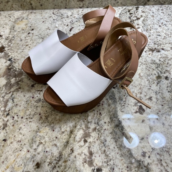 NWOT Seychelles White / Tan Platform Wedge (Size 7) - Picture 2 of 6
